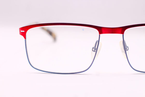 Monture Rouge et Bleu avec Motif Café et Noir - Image 3