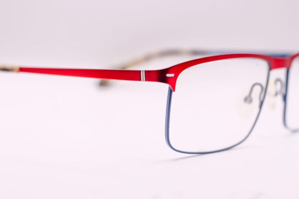 Monture Rouge et Bleu avec Motif Café et Noir - Image 4